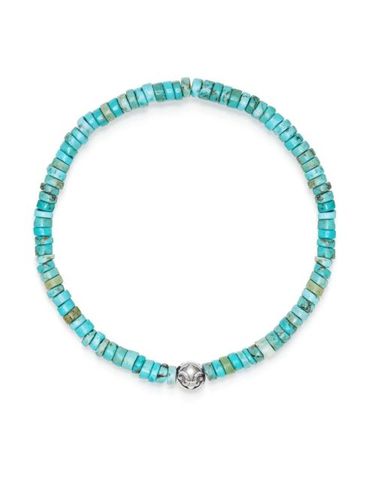 Bracelet en perles de turquoise à logo gravé - Nialaya Jewelry - Modalova