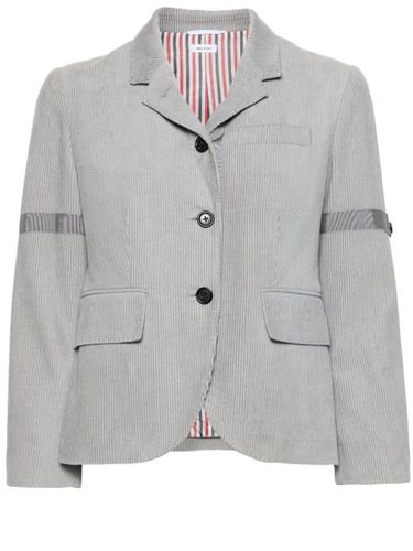 Blazer en velours côtelé à simple boutonnage - Thom Browne - Modalova