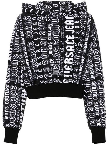 Hoodie en coton à logo imprimé - Versace Jeans Couture - Modalova