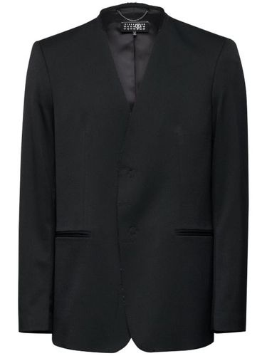 Blazer en serge à simple boutonnage - MM6 Maison Margiela - Modalova