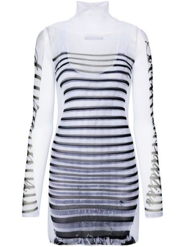 Robe courte Marinère en résille - Jean Paul Gaultier - Modalova