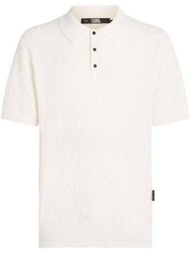 Polo à logo en jacquard - Karl Lagerfeld - Modalova
