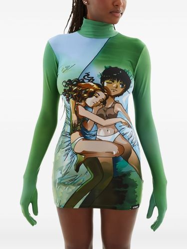 Robe courte à imprimé graphique - VETEMENTS - Modalova