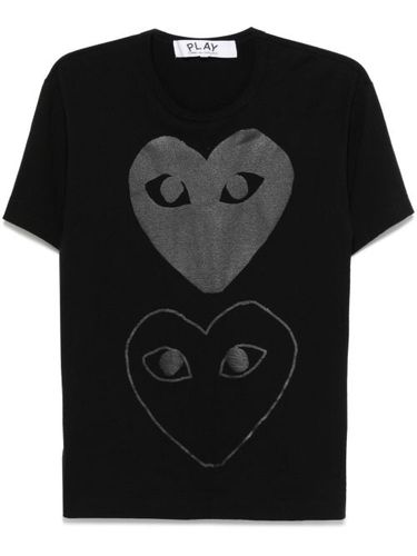 T-shirt à imprimé double cœur - Comme Des Garçons Play - Modalova