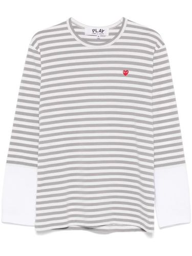 T-shirt rayé à patch cœur - Comme Des Garçons Play - Modalova