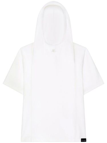 T-shirt en coton à capuche - Courrèges - Modalova