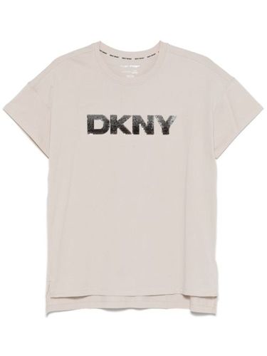 T-shirt à logo brodé de sequins - DKNY - Modalova