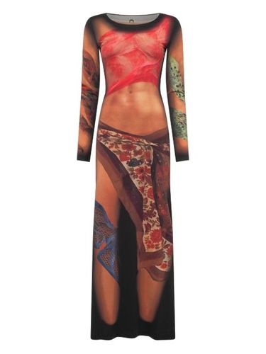 Robe longue Draped Statue en jersey - Marine Serre - Modalova