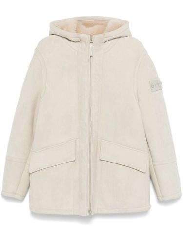 Veste en daim à capuche - Stone Island - Modalova