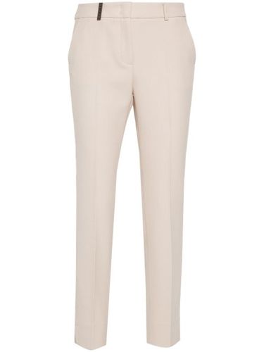 Pantalon à étiquette en cuir - Peserico - Modalova