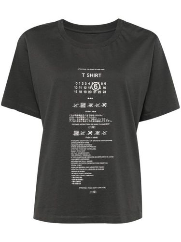 T-shirt en coton à logo imprimé - MM6 Maison Margiela - Modalova