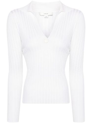 Vince pull Snap à col polo - Blanc - Vince - Modalova