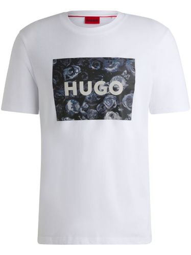 T-shirt en coton à logo imprimé - HUGO - Modalova