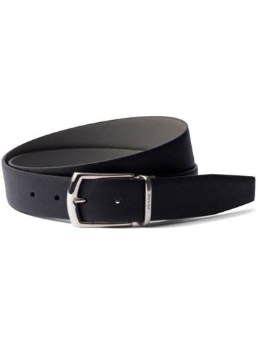 Ceinture en cuir Saffiano à design réversible - Prada - Modalova