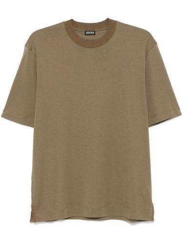 Zegna t-shirt en jersey - Vert - Zegna - Modalova