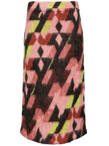 Jupe évasée à motif graphique - Maison Kitsuné - Modalova