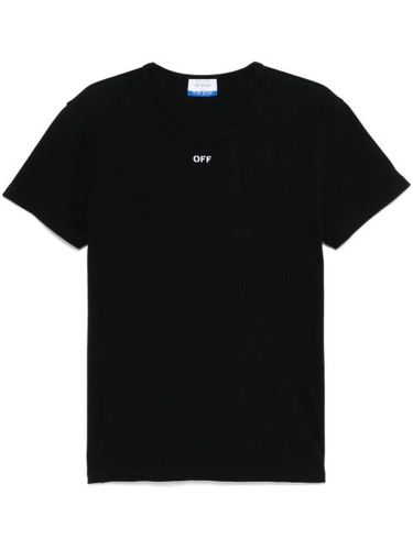 Off- t-shirt côtelé Off-Stamp - Off-White - Modalova