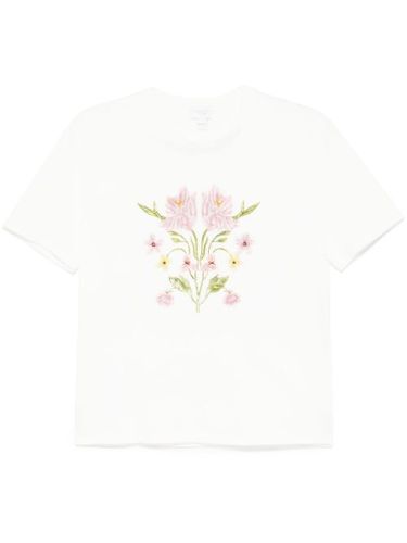 T-shirt à fleurs brodées - Giambattista Valli - Modalova