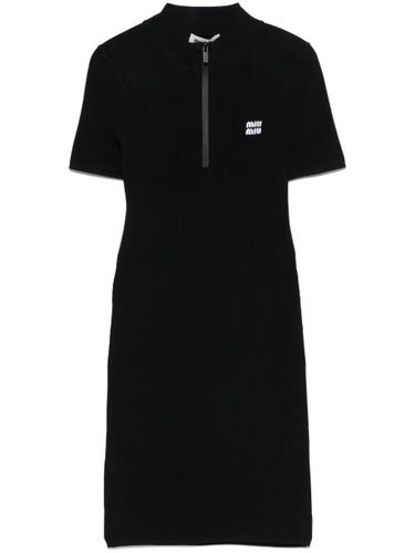 Robe courte en maille nervurée - Miu Miu - Modalova
