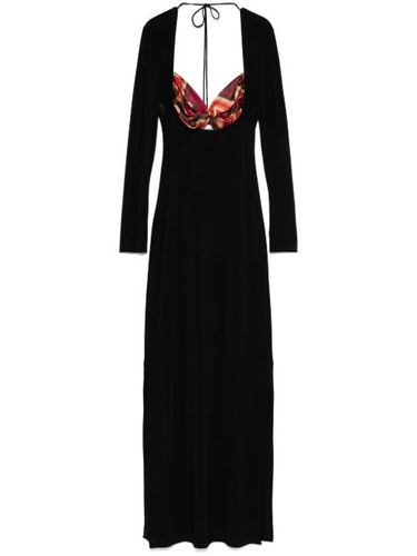 Robe longue à détail de foulard - Marine Serre - Modalova