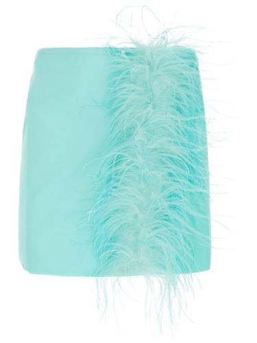 Jupe mi-longue à détails de plumes - VERGUENZA - Modalova