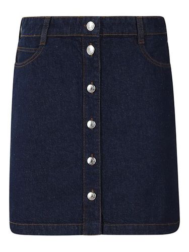 Minijupe en jean à boutonnière - Maison Kitsuné - Modalova