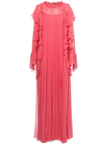 Robe longue à design plissé - Alberta Ferretti - Modalova