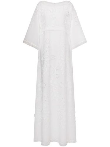 Robe mi-longue à broderie anglaise - Alberta Ferretti - Modalova