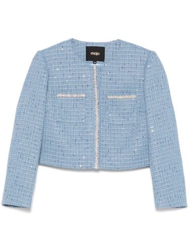 Maje blazer en tweed - Bleu - Maje - Modalova