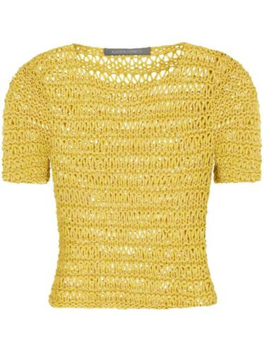 T-shirt en maille ajourée - Alberta Ferretti - Modalova