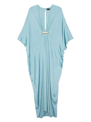 TOM FORD robe à col v - Bleu - TOM FORD - Modalova