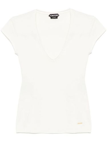 TOM FORD t-shirt à col v - Blanc - TOM FORD - Modalova