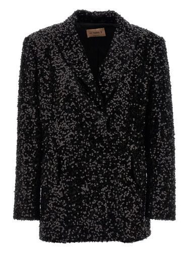 Blazer orné de sequins à boutonnière croisée - LE TWINS - Modalova