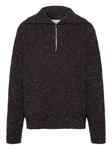 Pull en maille texturée à col zippé - Maison Margiela - Modalova