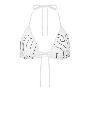 Haut de bikini à logo imprimé - Moschino - Modalova