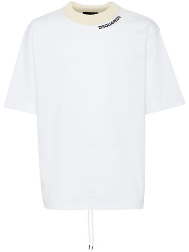 T-shirt à ourlet lien de resserrage - DSQUARED2 - Modalova