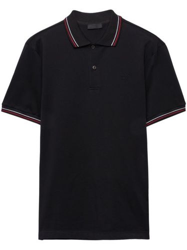 Prada polo à logo brodé - Noir - Prada - Modalova