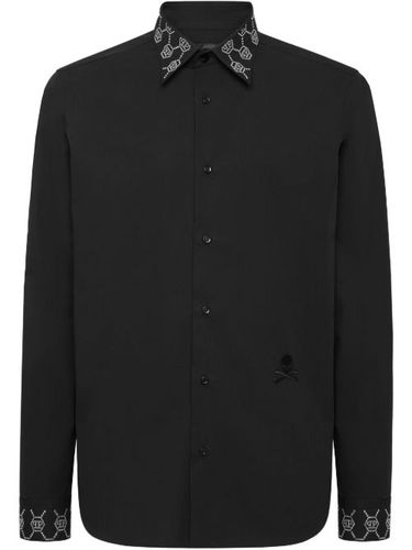 Robe mi-longue à motif monogrammé - Philipp Plein - Modalova