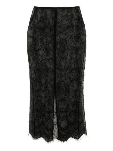 Jupe en dentelle Chantilly à coupe mi-longue - Victoria Beckham - Modalova