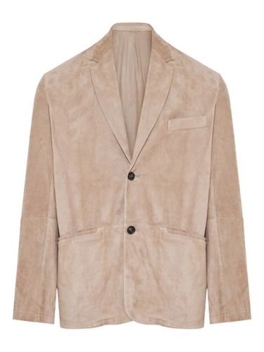 Blazer en daim - Emporio Armani - Modalova