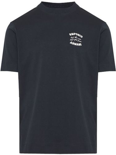 T-shirt à logo brodé - Emporio Armani - Modalova
