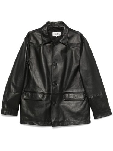 Veste en cuir - MM6 Maison Margiela - Modalova