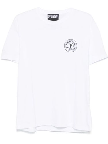 T-shirt à détail V-Emblem - Versace Jeans Couture - Modalova