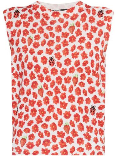 Versace t-shirt à fleurs - Rouge - Versace - Modalova