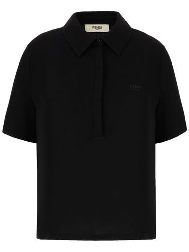 FENDI polo en soie - Noir - FENDI - Modalova
