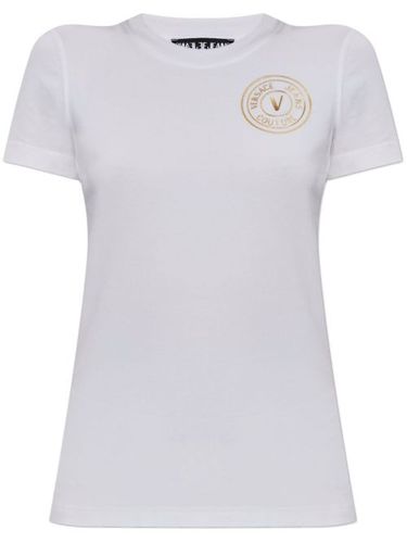 T-shirt à détail V-Emblem - Versace Jeans Couture - Modalova