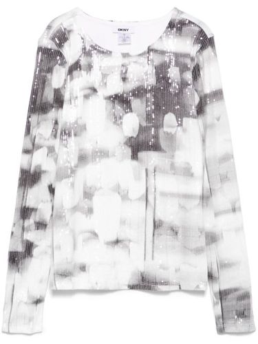 DKNY t-shirt à sequins - Gris - DKNY - Modalova