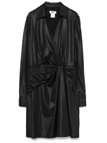 Robe mi-longue à détails plissés - DKNY - Modalova