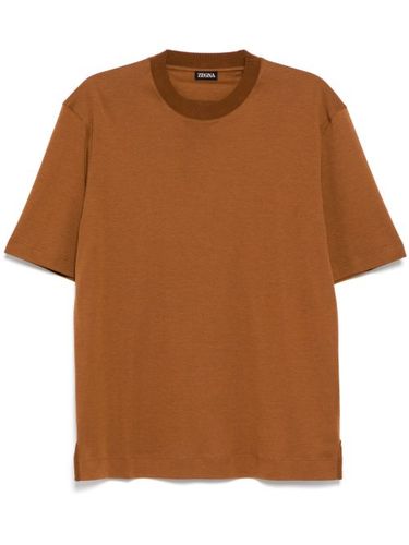 Zegna t-shirt à col rond - Marron - Zegna - Modalova