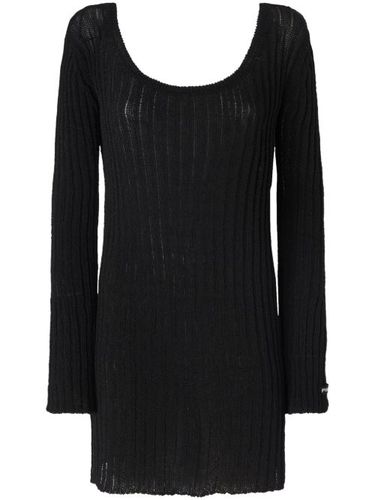 Robe courte en maille nervurée - PINKO - Modalova